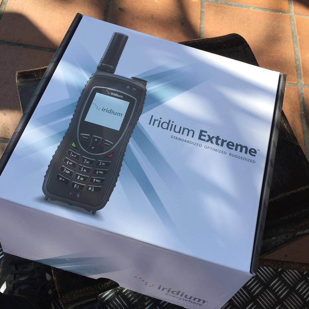 The new satellite phone for the trip from Europe to Phuket